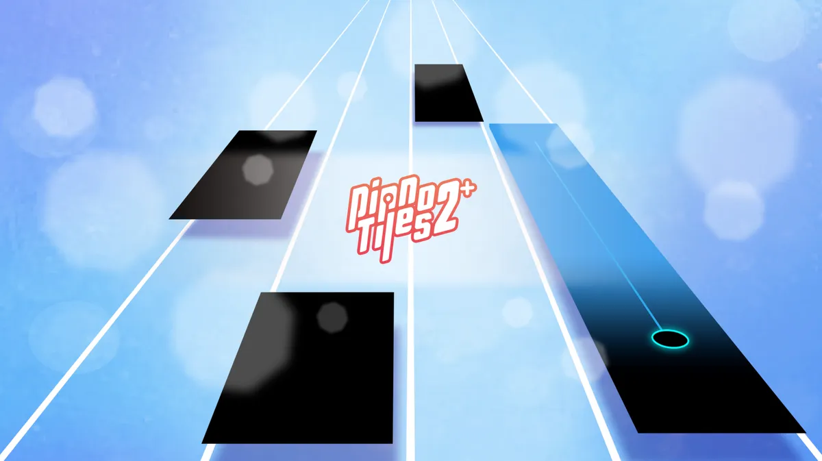 Piano Tiles gameplay screenshot showing tiles to tap